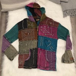 Kyber Outerwear Colorblocked Stitch Hoodie Sweater